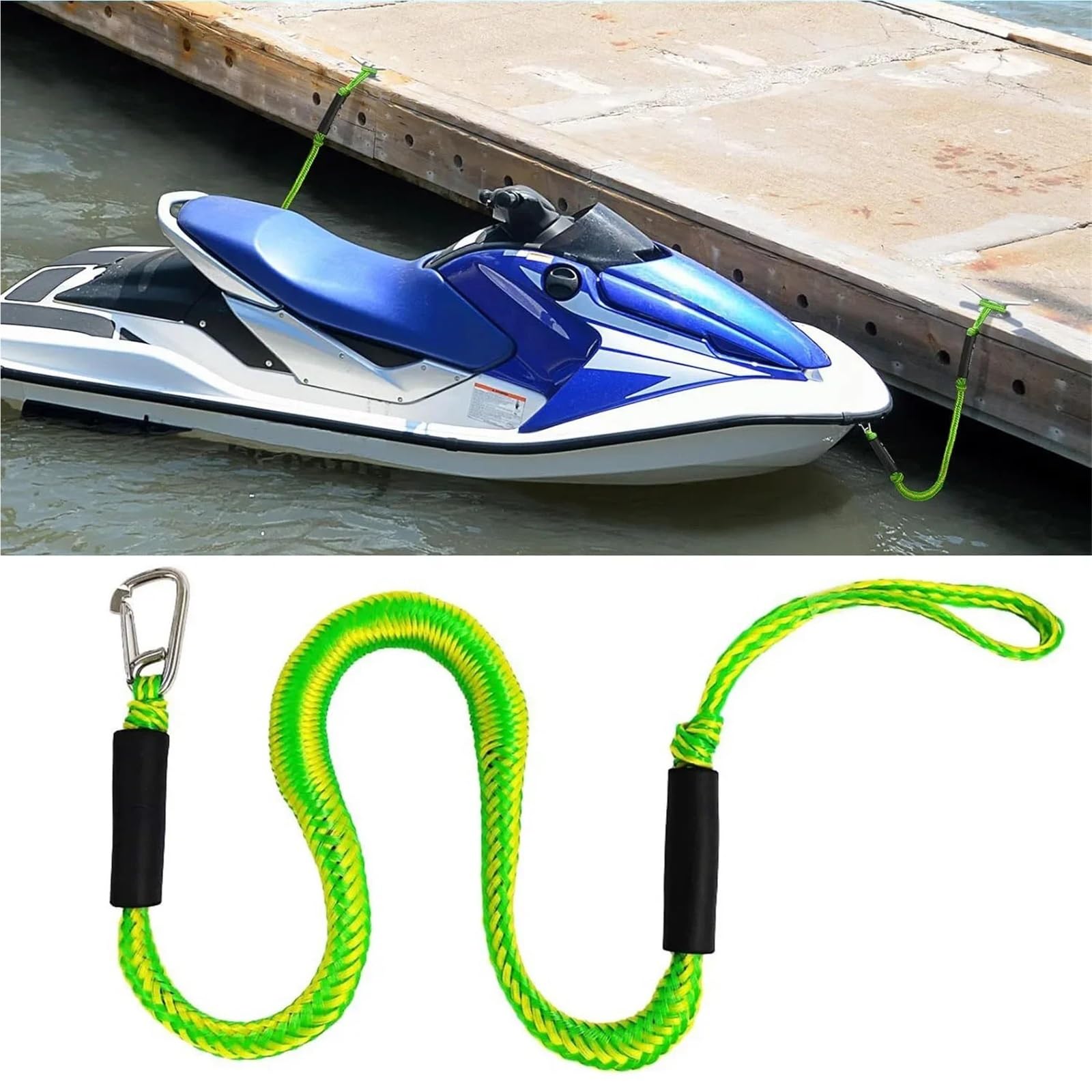

Anchor Rope Boat Bungee Dock Line Cord Docking Rope Bike SeaDoos Jet Ski One size