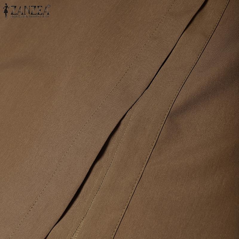 ZANZEA Women Square Collar Summer Casual Sleeveless Dress