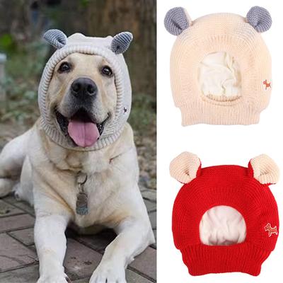 Kawaii Strickmütze für mittelgroße bis große Hunde Herbst Winter Hundezubehör Haustier Outdoor-Bedarf Labrador Französische Bulldogge Kopfbedeckung