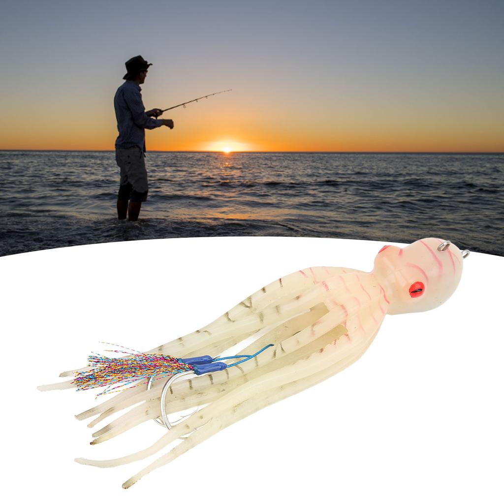 Artificial Fishing Octopus Lure Spray Ink Noctilucence 180g Fishing Octopus Swimbait for Sea Fishing