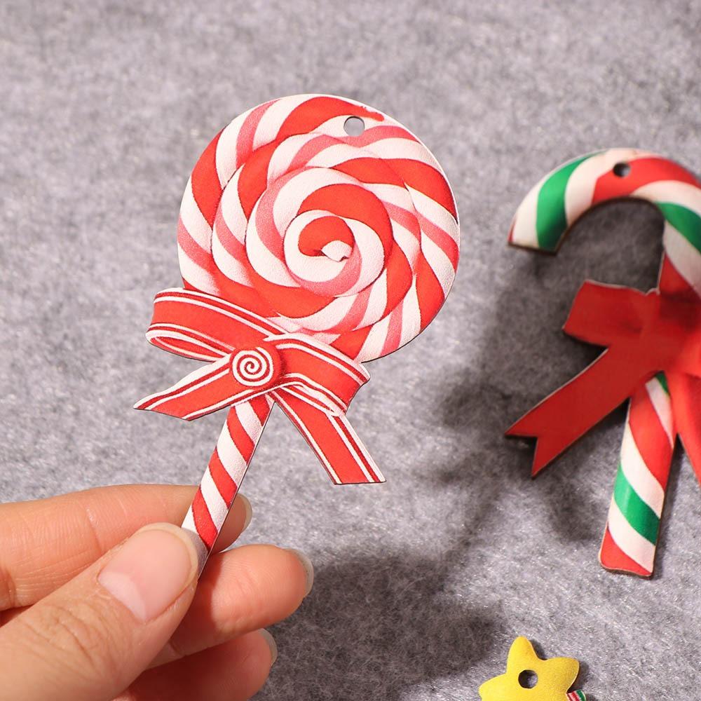 16Pcs Colorful Mini Christmas Candy Cane Ornaments Christmas Hanging Decorations  New Year Party