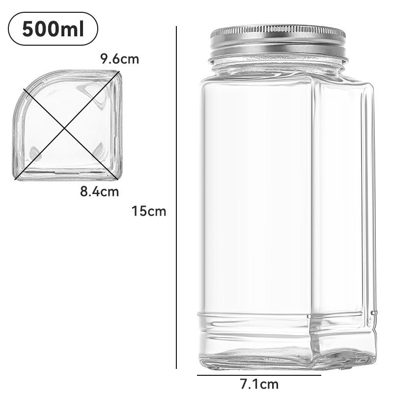Popular Four-in-One Multifunctional Glass Storage Jars for Kitchen Seasonings