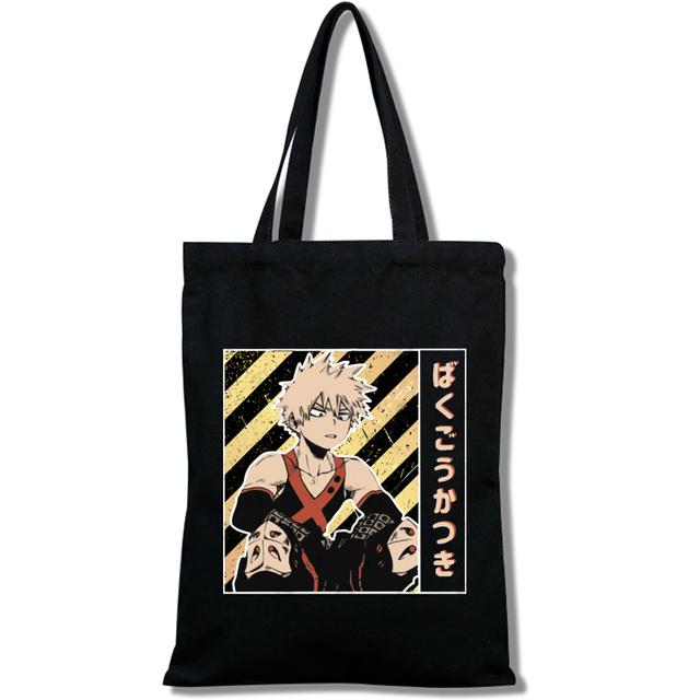 Boku No Hero My Hero Academia Deku Bakugou Tragetasche, Cartoon-Druck, Mädchen, Einkaufstaschen, lässige Mode