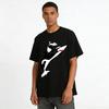 Funny Panda Riding Orca Graphic Casual Top Pure Cotton T-shirt