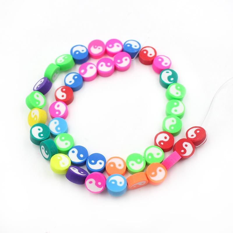 Soft Pottery Beads Beaded Handmade Materials Diy Jewelry Accessories Mobile Phone Chain Bead Separation Mixed Color Soft Pottery Loose Beads