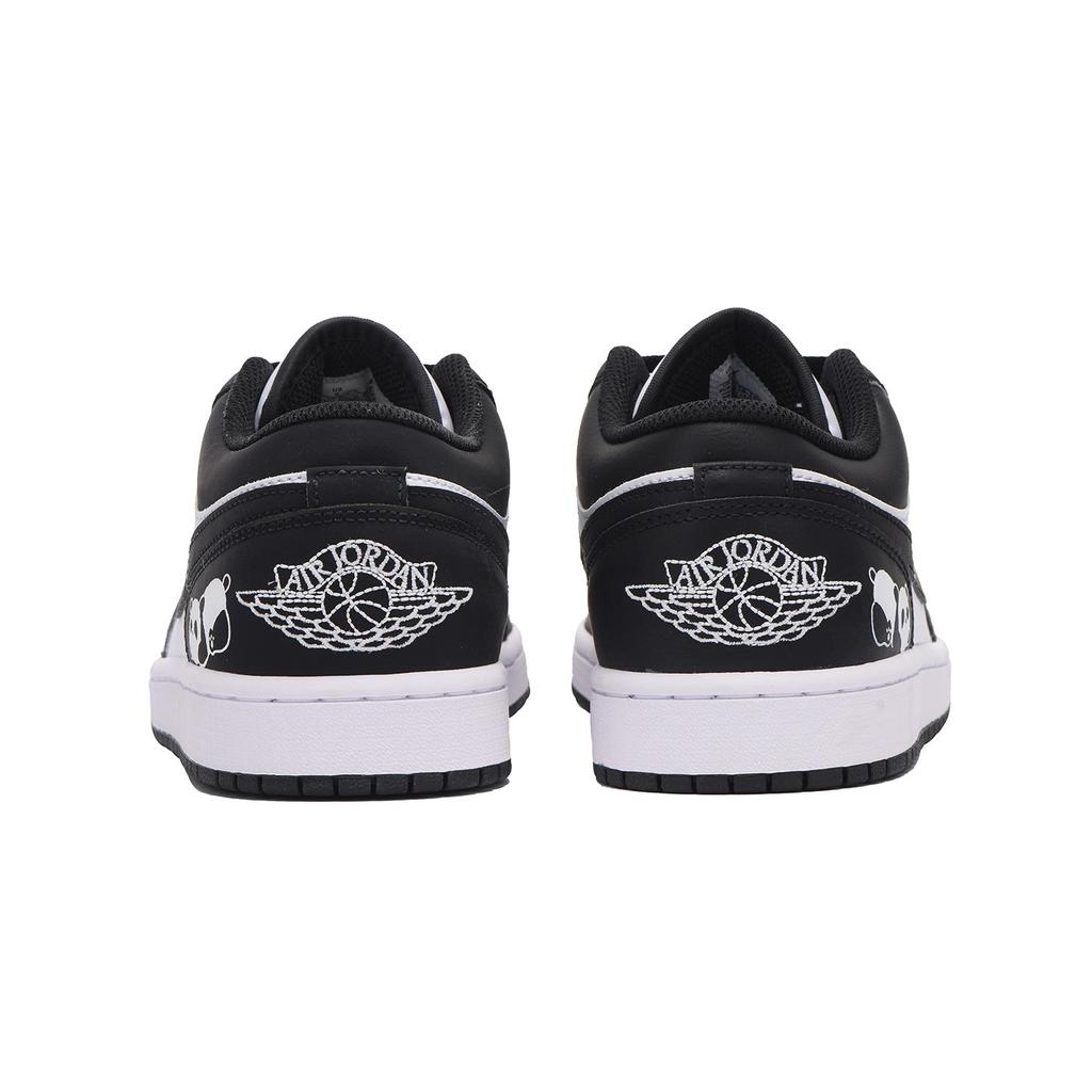 Jordan Air Jordan 1 Low Cushioning Slip Resistant Low Top Vintage Basketball Shoes Men's Black White 553558-132(SBOX)
