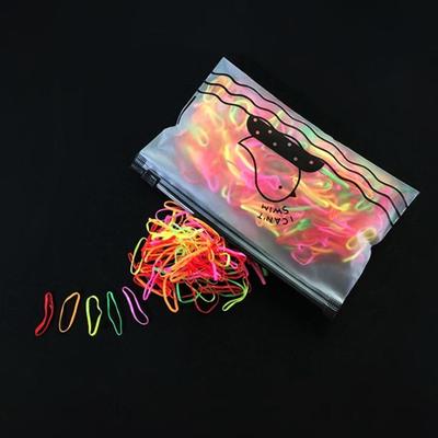 Fluorescent Hair Elastics Toddler Hair Bands Large Capacity Hair Ties