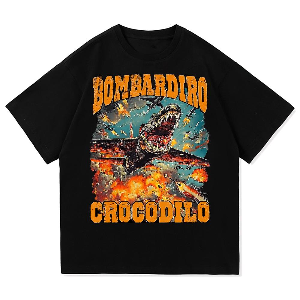 Brr Brr Patapim T Shirt Unisex Funny Italian Brainrot Meme TShirt Cool Bombardiro Crocodillo Tralalero Tralala Cotton Tees Shirts