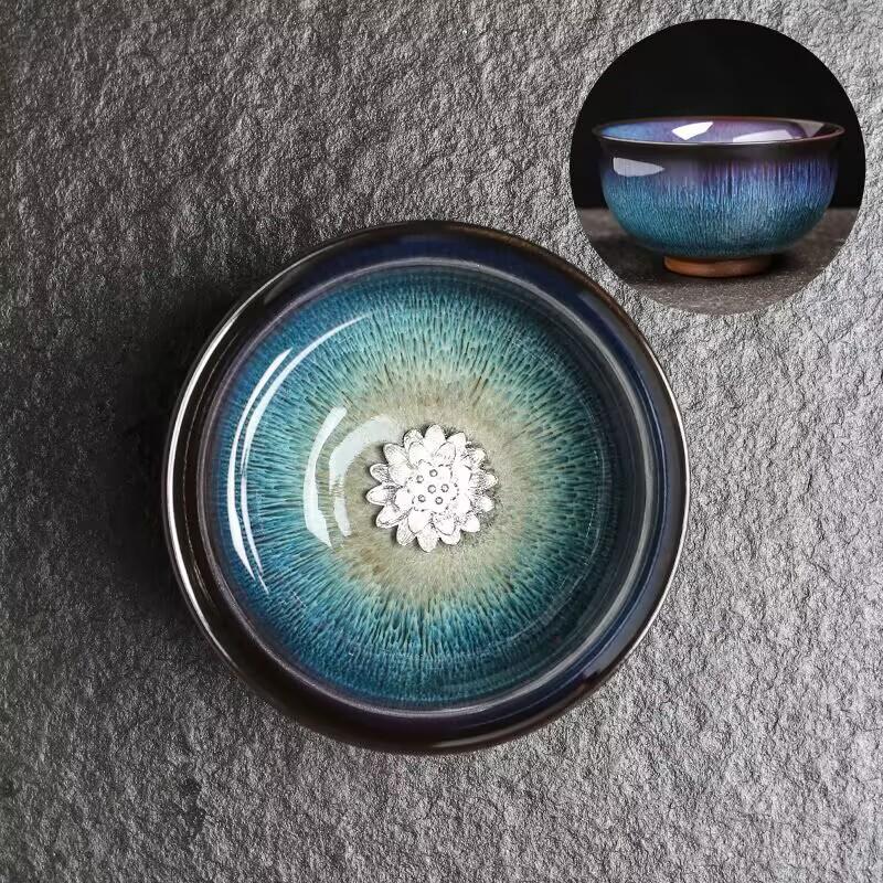 Hongyue Dehua Light Luxury Handwritten Teacup Guochao Chinese Tea Tasting Cup Household Retro Master Cup Single Cup As A Gift