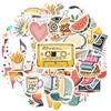 35pcs-100pcs Playful Retro Decals Retro Food Stationery Stickers Funny Stickers For Laptop Phone Car Sticker