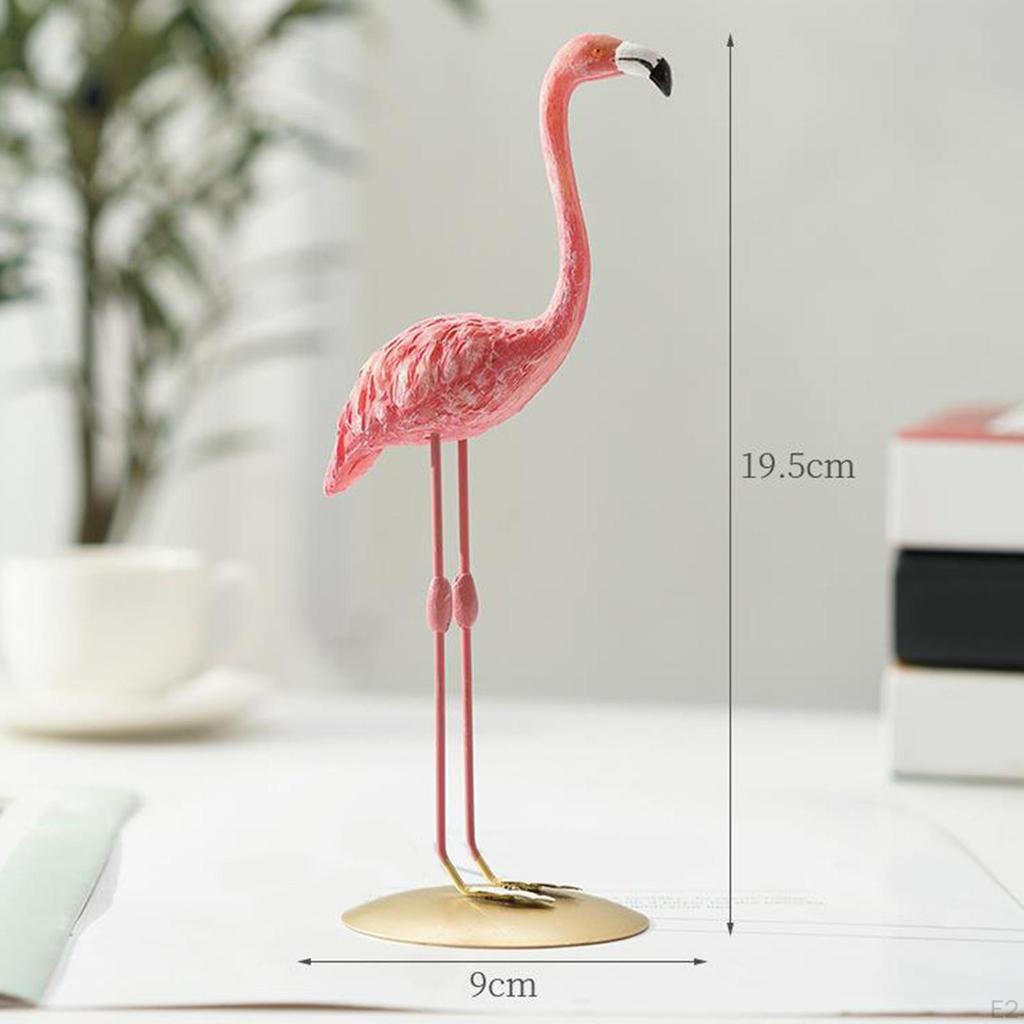 Flamingo Figurine Sculpture Statue for Hotel Home Entrance Upright 9cmx19.5cm