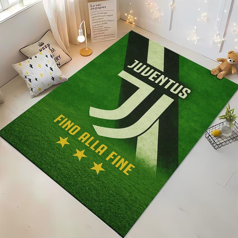 Green Juventus Logo Design Rug, Non-slip rug suitable for living room and bedroom sofas.