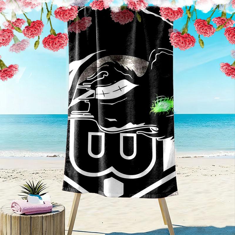 Borussia Monchengladbach Print Beach Towel, Large Soft Quick Dry Towel for Beach Camping Swimming