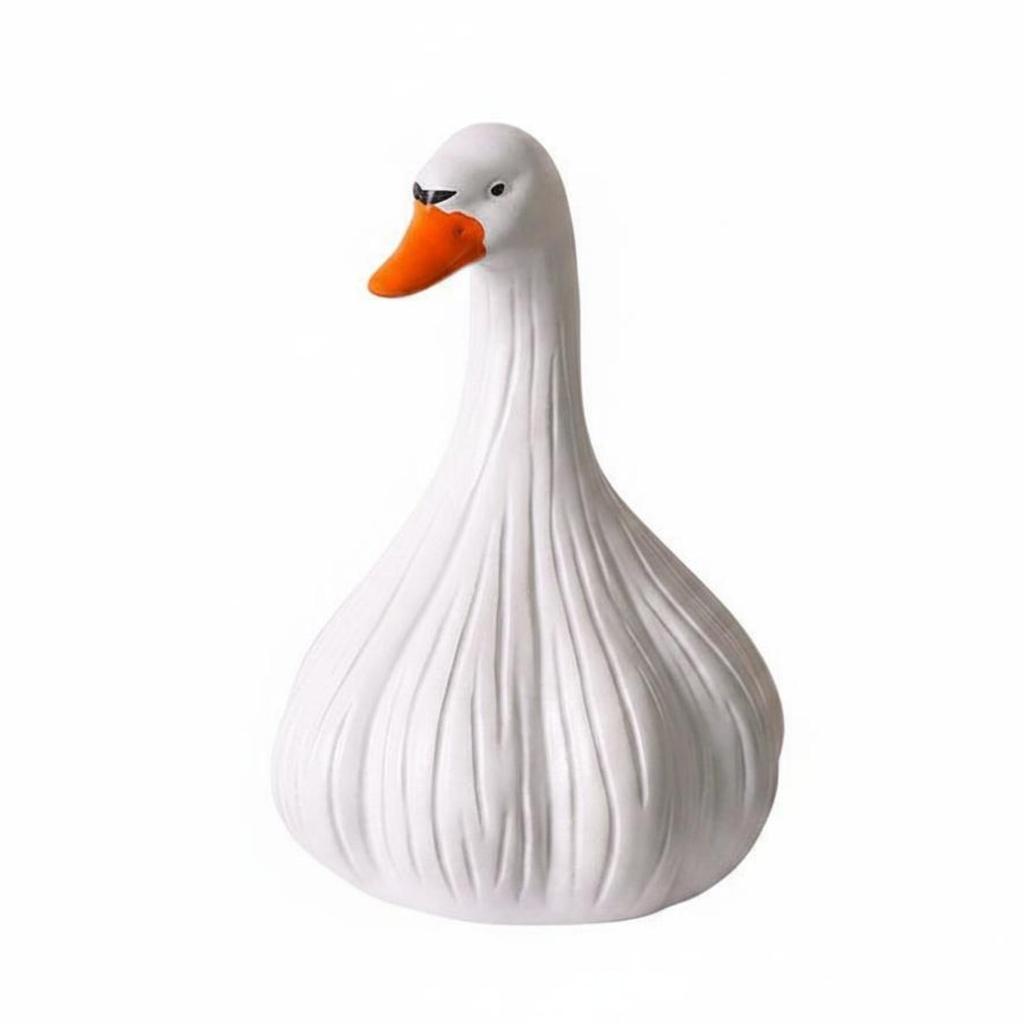 Duck Figurine Carved Resin Ornament Feather Textures