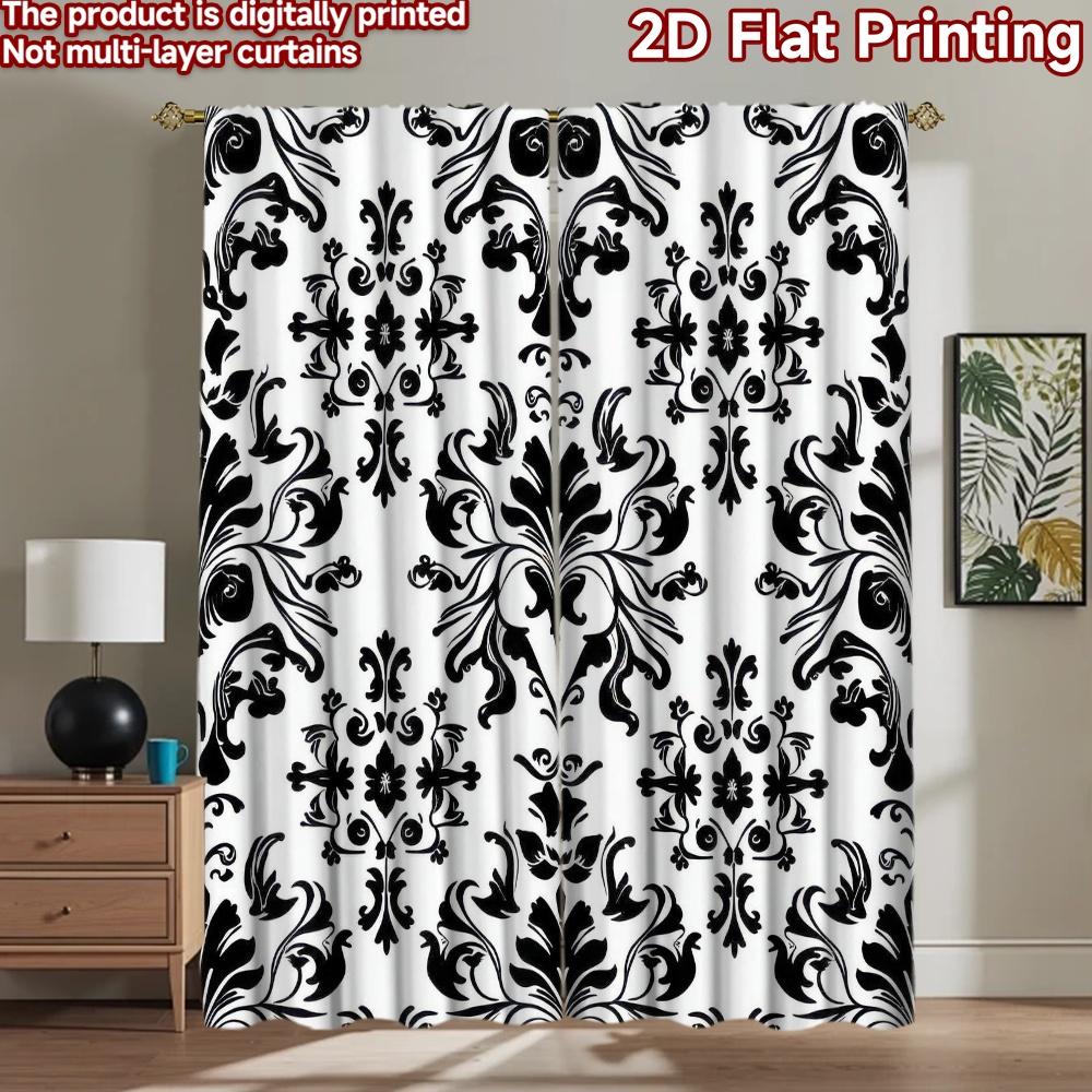 2D flat Photography Backdrop Party Backdrop Black Floral Motifs 100% Polyester Vibrant Reunion for Booth seats and studio