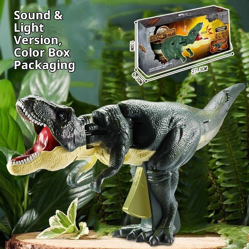 

Нажмите Динозавр Тираннозавр Рекс Большой Ручной Качающийся Имитация Звука Детская Декомпрессионная Игрушка-Трюк зелёный