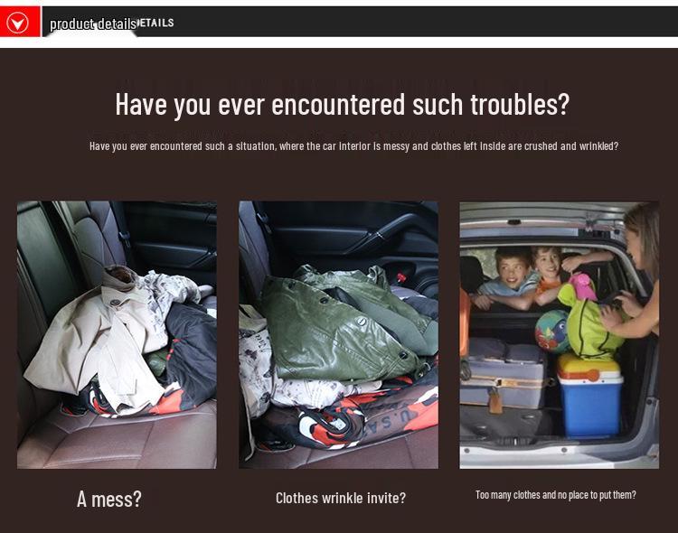 Retractable Car Clothes Drying Rack & Hanger for Seat Back