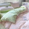 Sweet Blue Love Heart Printed Bedding Set For Girls Adults Children Bed Cover And Flat Sheet Pillowcases Soft Full Size 3/4pcs