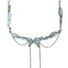 Zircon Butterfly Necklace Set Layer Blue Four-pointed Ins Style Light Luxury Clavicle Chain for Women Girlfriend Jewelry Gift