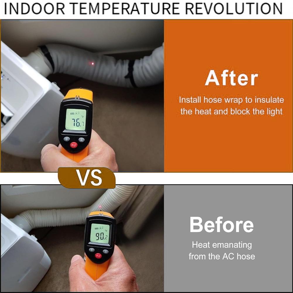 Home Cooling Solutions AC Hose Cover Thermal Insulation Sleeve Compatible With Portable Air Conditioners Insulation Sleeve