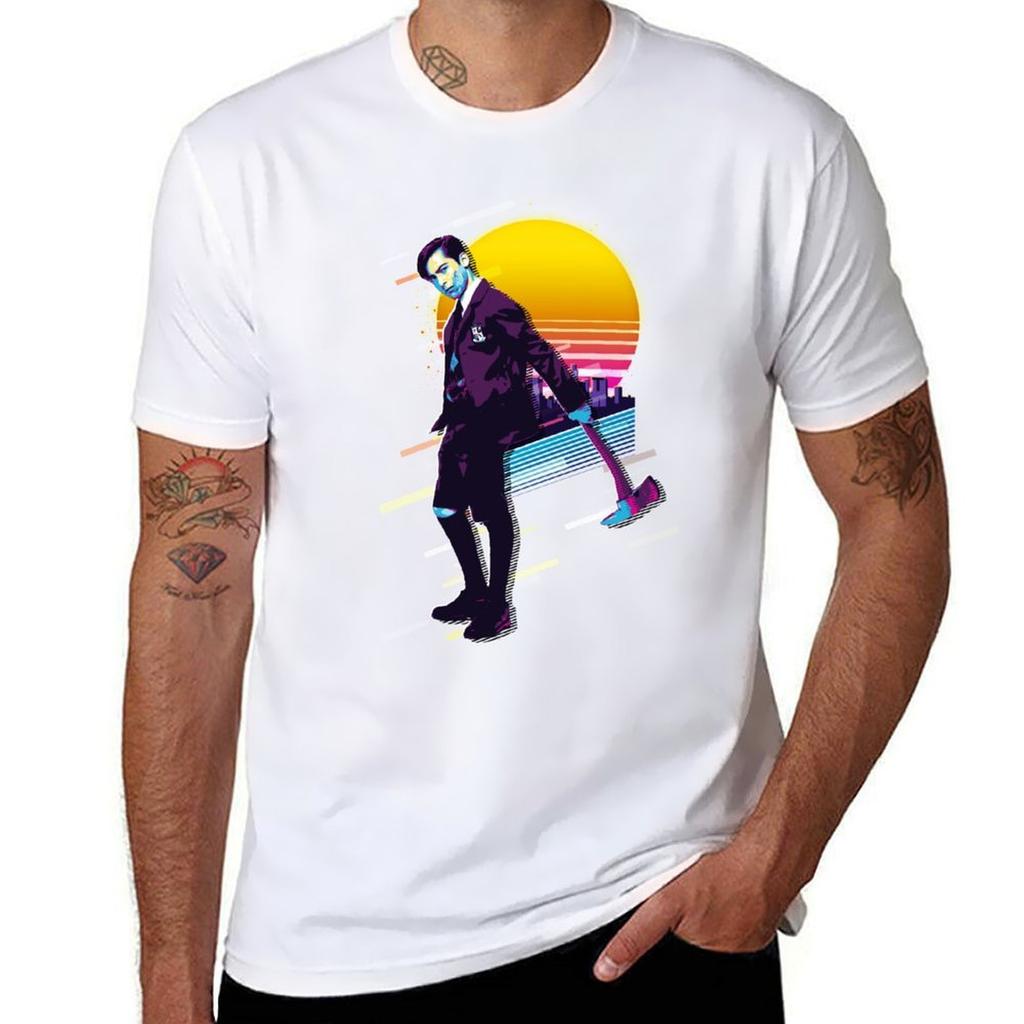 The Umbrella Academy Number Five In Retro Sunset 80s Style T-Shirt man t shirt graphic anime t shirts oversize T-Shirt