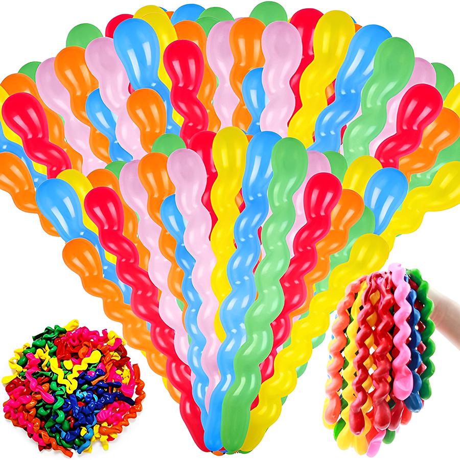 100 stuks 80 cm Lange Spiraalballon met Mini Pomp Verjaardagsfeest Kamer Decoratie Props Kleur Artistieke Ballon Achtergrond Decor