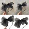 Vintage Gothic Lace Bow Headband Womens Headpiece Wedding Halloween Headwear