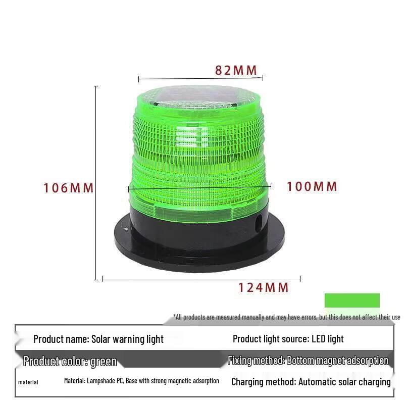 Car Solar Magnetic Warning Strobe Light