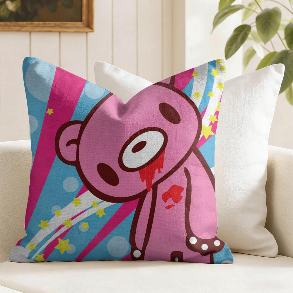 Cartoon Ggloomy Cushion Cover Eco Linen Pillow Case DoubleSided Print Breathable Durable Zipper Home Decor Gift