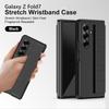Luxury Soft Silicone Wrist Strap Bracket Phone Case For Samsung Galaxy Z Fold 7 6 5 4 3 2 Ultra Thin Matte Hard Protection Cover