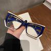 Cat Eye Anti Blue Light Glasses Women Trendy Polygonal Vintage Luxury Design Eyeglasses Ladies Fashion Irregular Square Eyewear