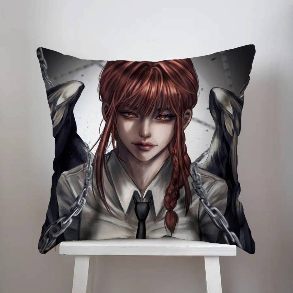 Anime Chainsaw Man Pillow Case Pillowcase Double-Sided Printing Cushion Cover 45x45 Decorative Cushions Sofa Soft Home Decor Pil