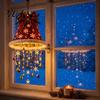 Staggered Light Pendant Lighted Christmas Ceiling Hanging Decor, Pre-Lit Tree Bell with LED Warm LED, Porch Doorway Holiday Ornament, Indoor