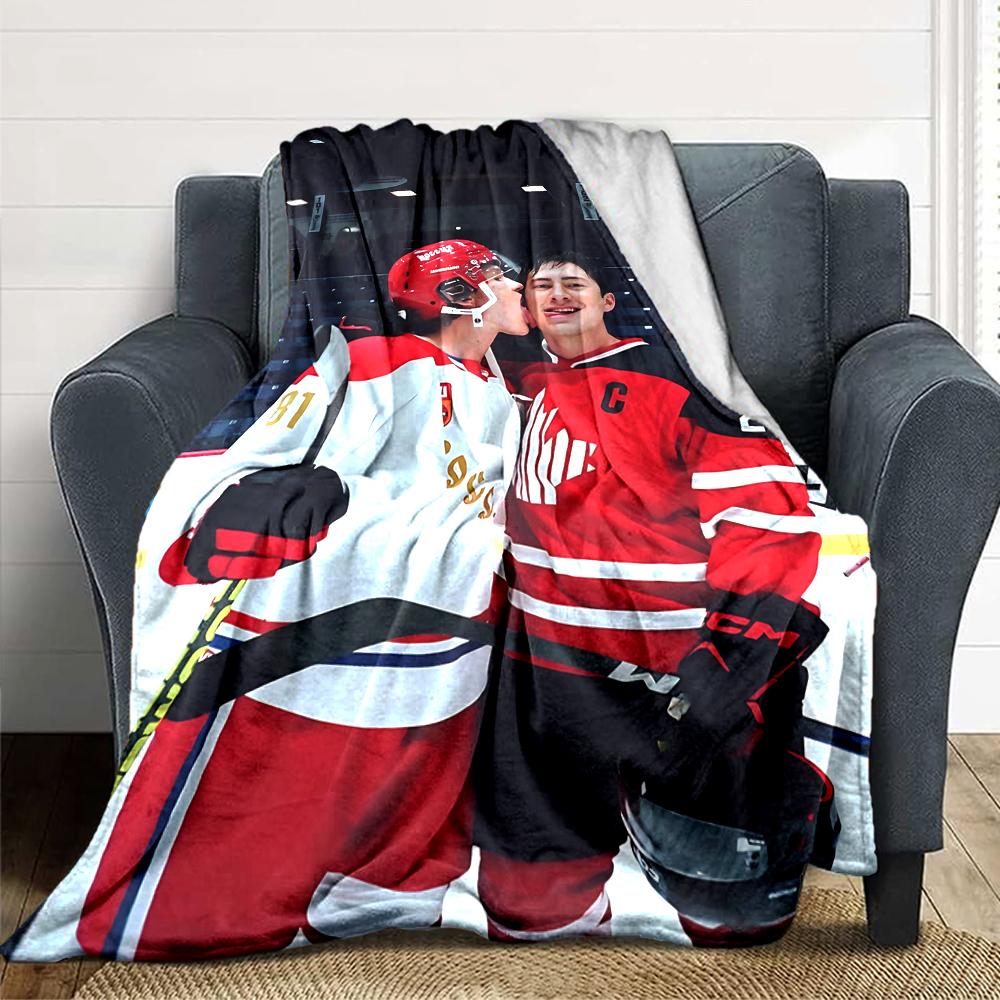 Hockey Celebration Moment Blanket Soft Throw Blanket For Home Bedroom Bed Sofa Travel Office Solid Christmas Blanket