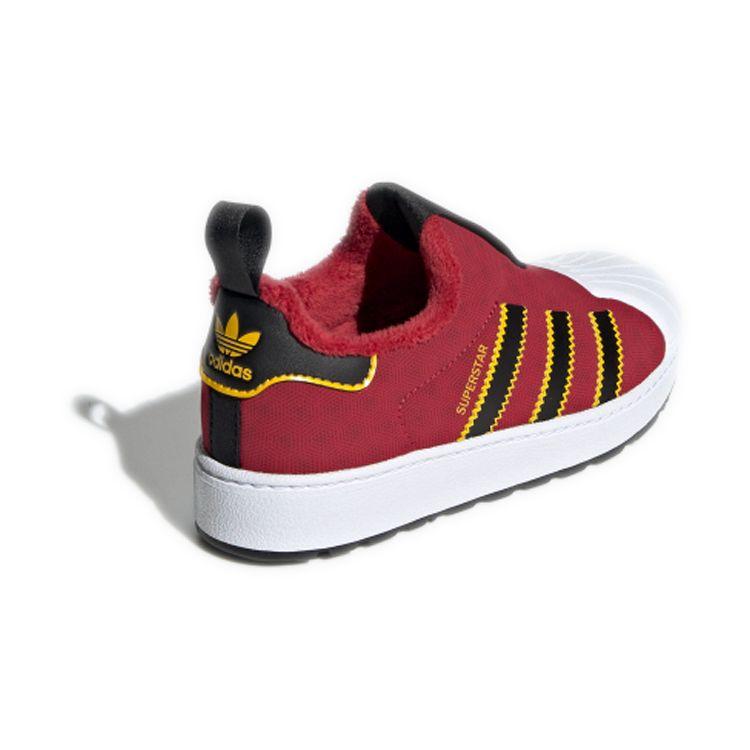 Adidas Originals Superstar 360 Wtr C Durable Breathable Low-Top Kids Skate Shoes Kids Sneaker Red Black EE6417