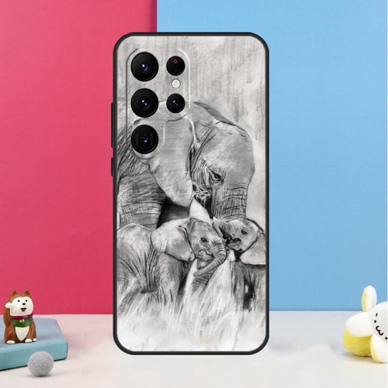 Baby Elephant Case For Samsung Galaxy S26 S23 Ultra S20 S21 S22 S24 S25 Plus S10 S25 FE Back Cover Shell