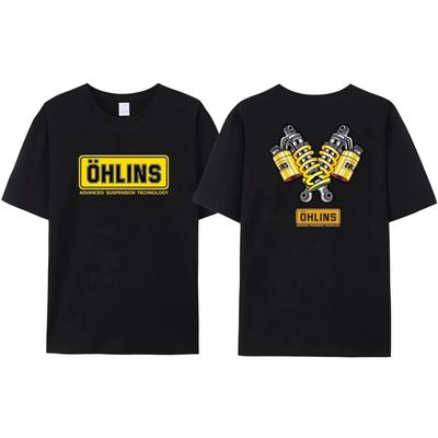 2024 Nové Pánské Unikátní Ohlins Sportovní Závodní Tričko Čistá Bavlna Ležérní Šok Ohlins RXF34 M.2 Pánské Pohodlné a Populární Tričko