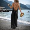Women's Backless Strapless Dresses, Backless Loungewear Dress, Sleeveless, House Dress, Long Dress With Back Bow