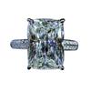 Fashion Big Square Crystal Stone Women Wedding Bridal Ring Luxury Engagement Party Anniversary Best Gift Large Rings