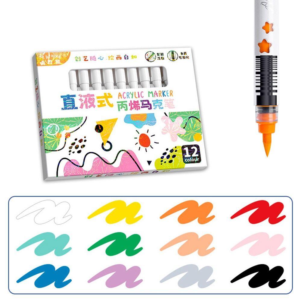 Pennarello Graffiti a Liquido Diretto Cancelleria Penna da Disegno Pittura Nuova Penna Colorata Bambini