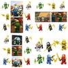 Golden Ninja Building Blocks Toy Set For Kids Includes 38 Pieces Of Small Abs Blocks