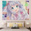 Anime Tapestry Kawaii Beautiful Girl Literature Room Decoration Wall Hanging Pink Tapestry Teen Room Background Wall Tapestry