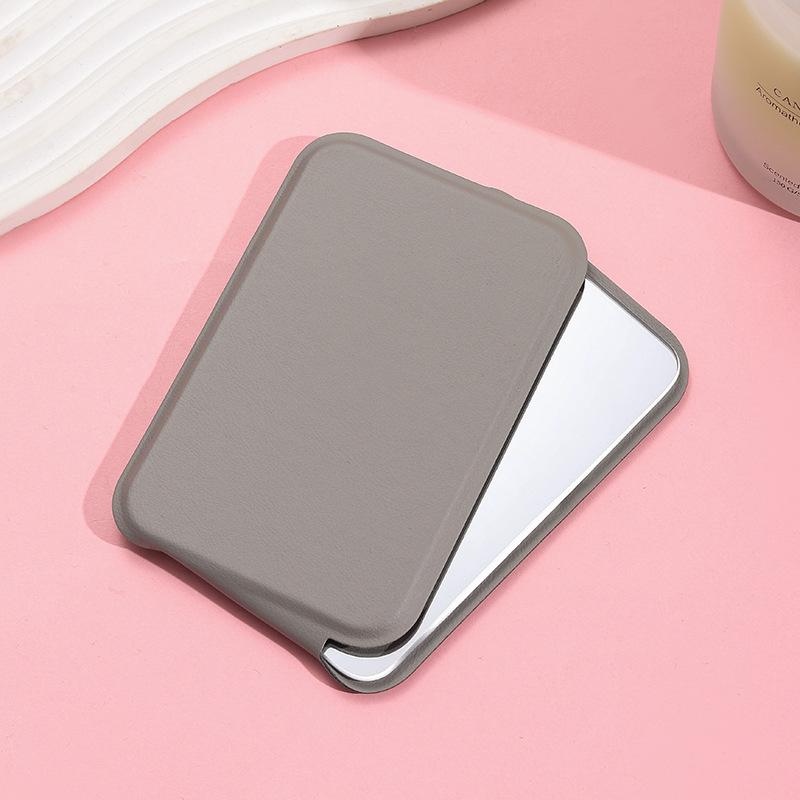 

Портативное складное зеркало, компактное карманное зеркало для макияжа для путешествий, настольное ручное косметическое зеркало 7*11cm серый