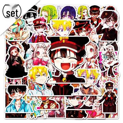 50 Cartoon Anime Jibaku Shonen Hanako-kun Stickers for DIY Laptop, Car & Graffiti Decoration