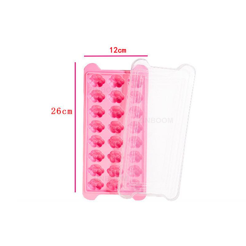 24 Cavities Cute Cat Claw Ice Cube Silicone Mold with Lid Popsicle Chocolate Tray Biscuit Mold Cheese Gift Kitchen Accessories