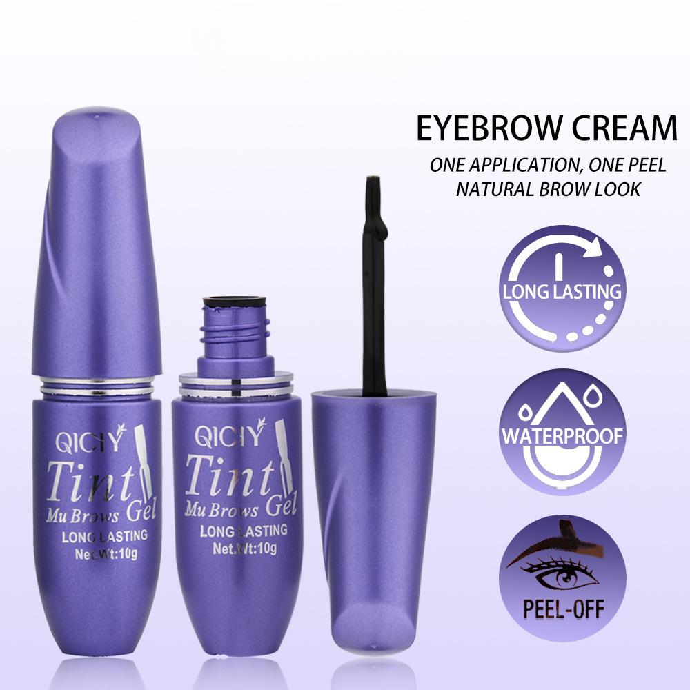 Semi-Permanent Peel Off Eyebrow Dye Cream Waterproof Sweatproof Brow Gel Natural Long-Wearing Stripped Wild Eye Brow Makeup