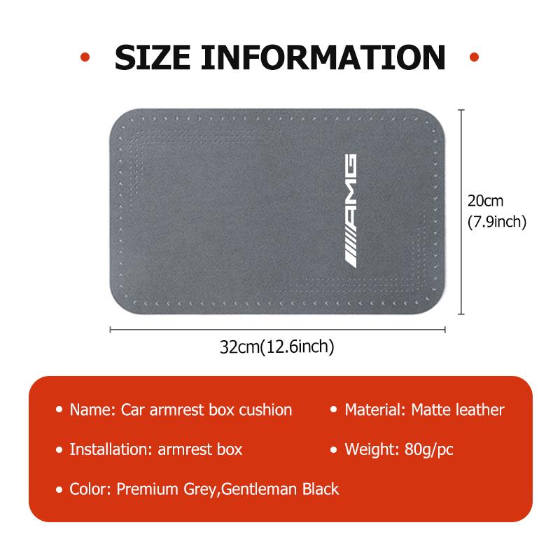 Car Styling Leather Armrest Box Pad Center Console Protector Interior Accessories For AMG Mercedes Benz CITAN VITO SPRINTER CLS PP63