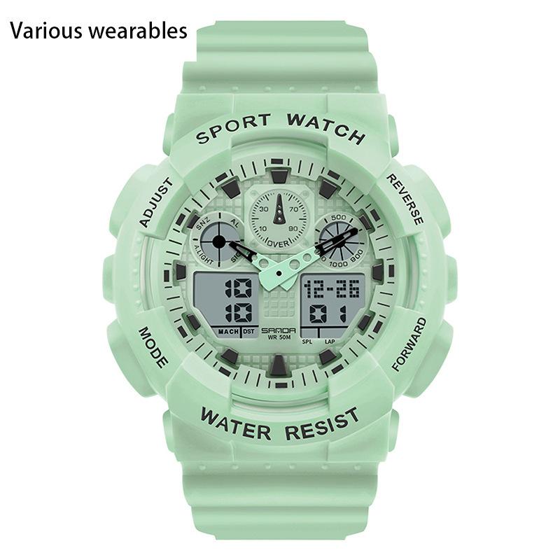 Pánské stylové Harajuku trendy digitální sportovní voděodolné pro muže a ženy, korejská verze Jednoduché elektronické hodinky
