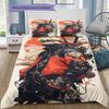 Naruto Cloud Power Pattern Bedding Quilt Set Quilt Cover Pillowcase Home Birthday Gift(1 * Duvet Cover + 2 * Pillowcase, Without Core)