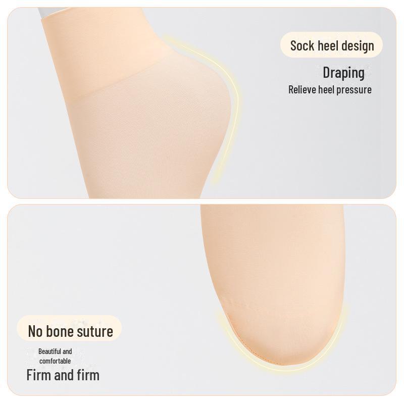 Șosete invizibile de dans pentru balet, de lungime medie, pentru femei, absorbanți de transpirație, din nailon în tonuri de carne.